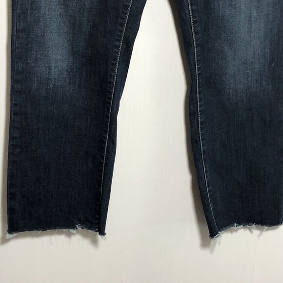 Levi's 314 Jeans Womens 32 Blue Shaping Straight Hi Rise Tummy Slimming Raw Hem - Picture 4 of 12